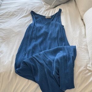 Blue Everlane Sleeveless Maxi Dress